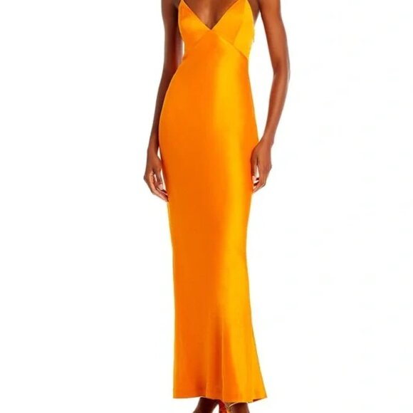 Alice + Olivia Orange Maxi Dress - Picture 2 of 6